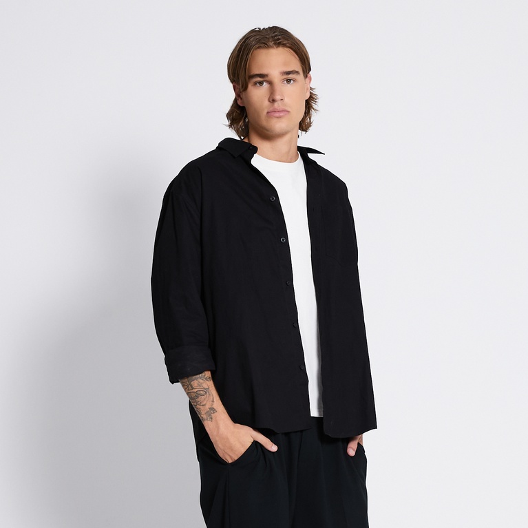Boxy shirt "Richard" Black
